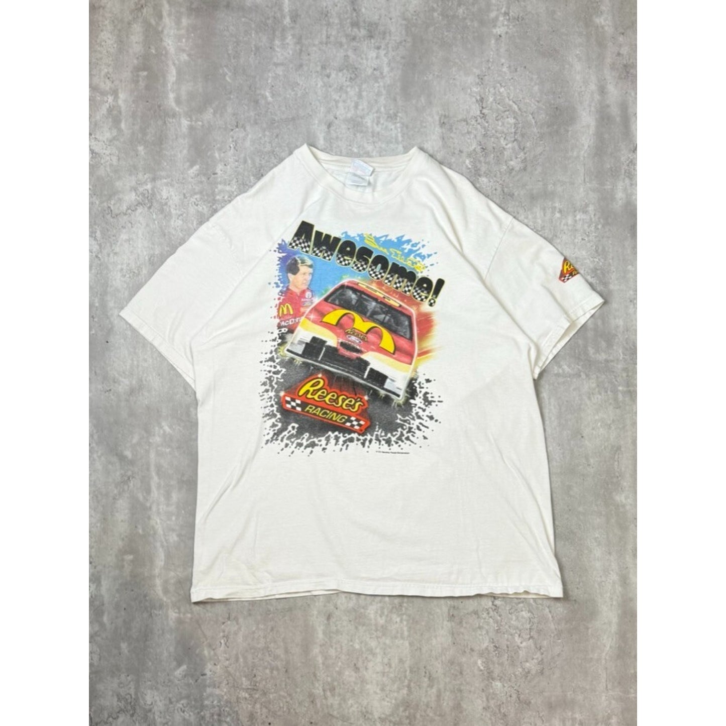 Vintage 1998 Bill Elliott #94 Reeses Racing Nascar Graphic T-Shirt Size XL White