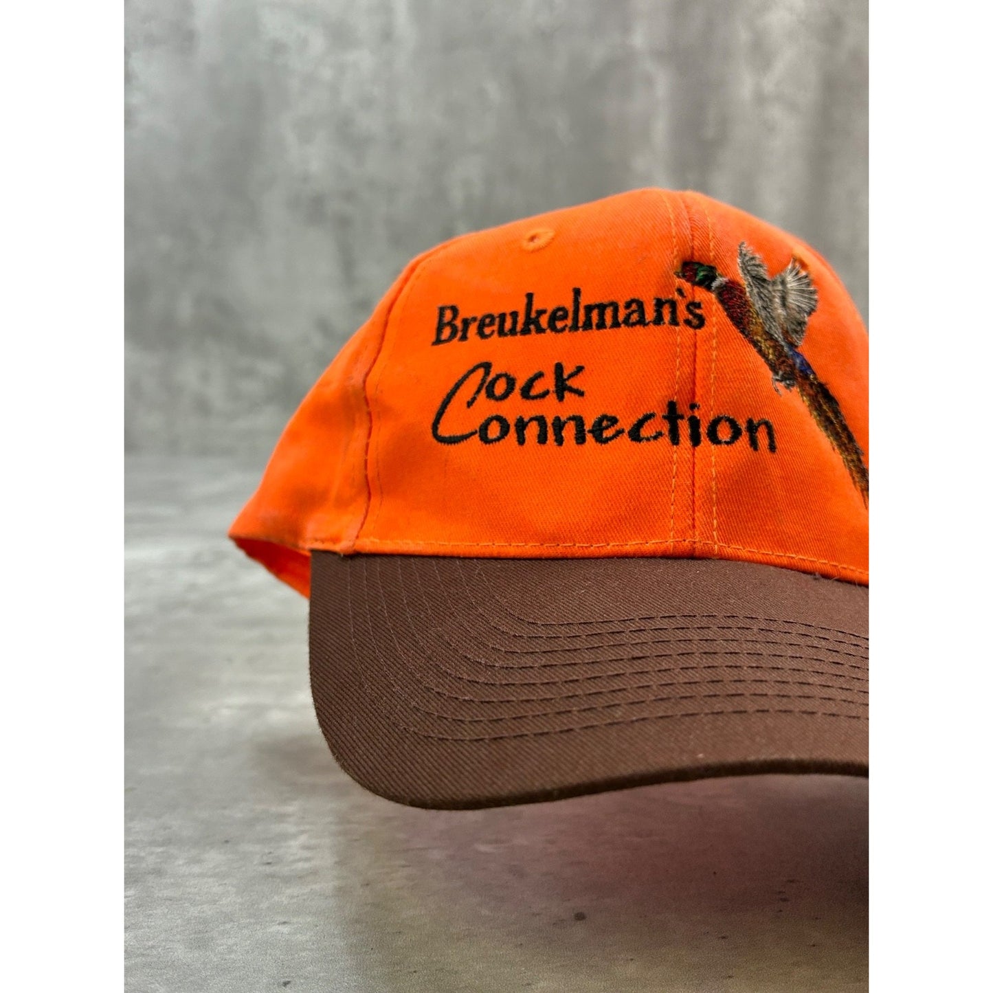 Vintage 90s Breukelmans Cock Connection Embroidered Spellout Snapback Hat OSFA