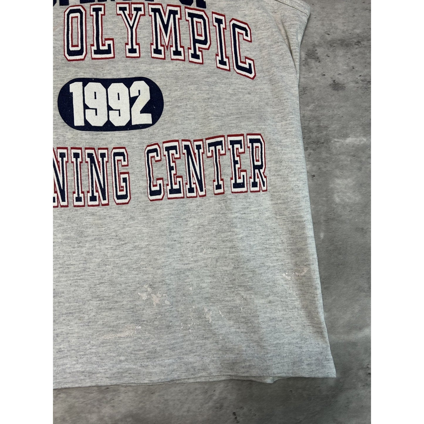 Vintage 1992 US Olympic Training Center Graphic Sleeveless T-Shirt Size Medium