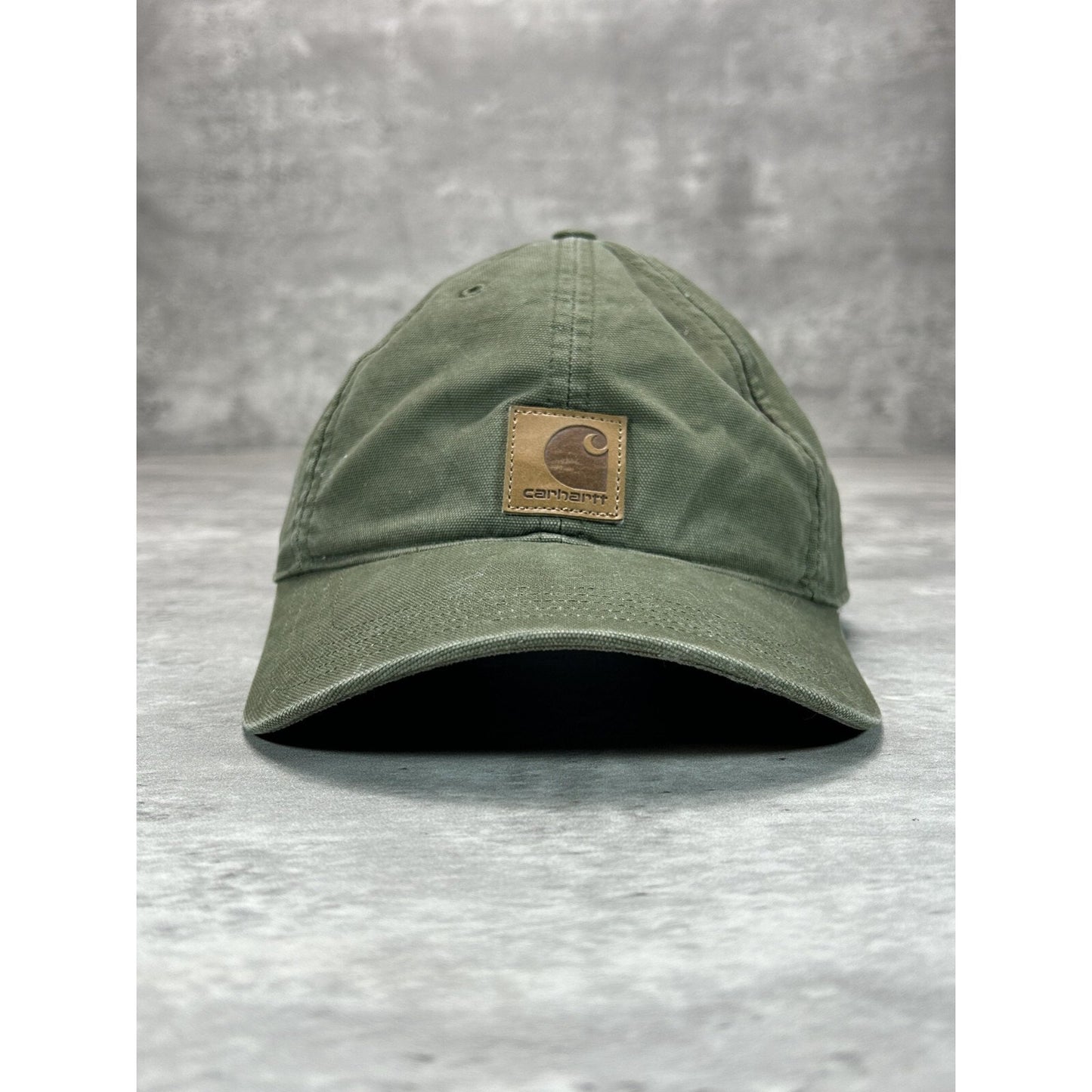 Vintage Carhartt Canvas Workwear Embroidered Patch Strapback Hat OSFA