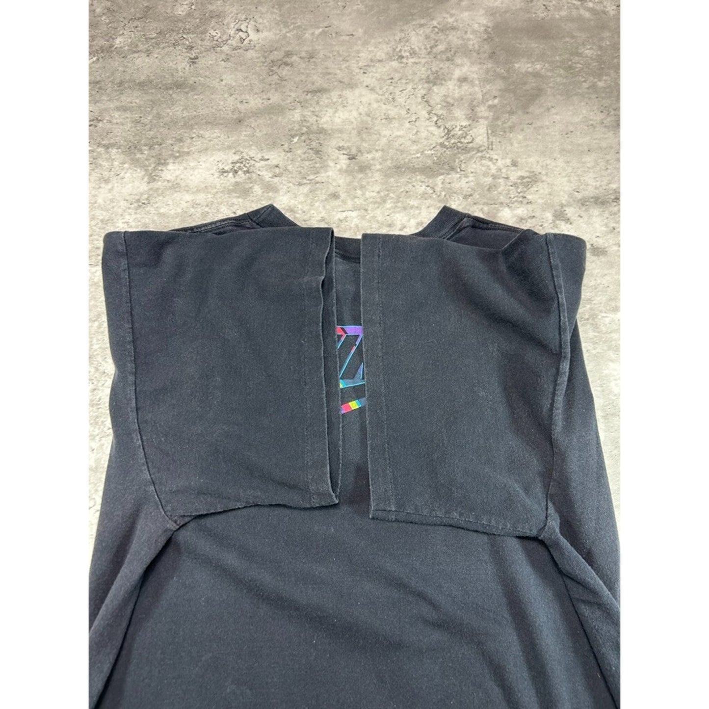 Vintage 80s/90s Nike Air Abstract Print Spellout T-Shirt Size XXL Black