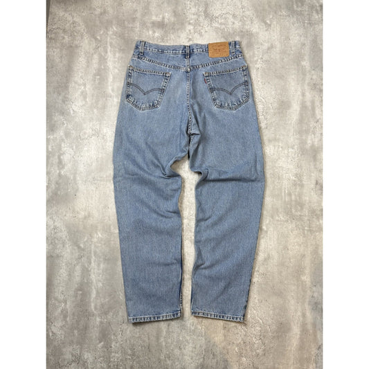 Vintage 90s Levis 550 Red Tab Light Wash Denim Pants Size 35 Blue