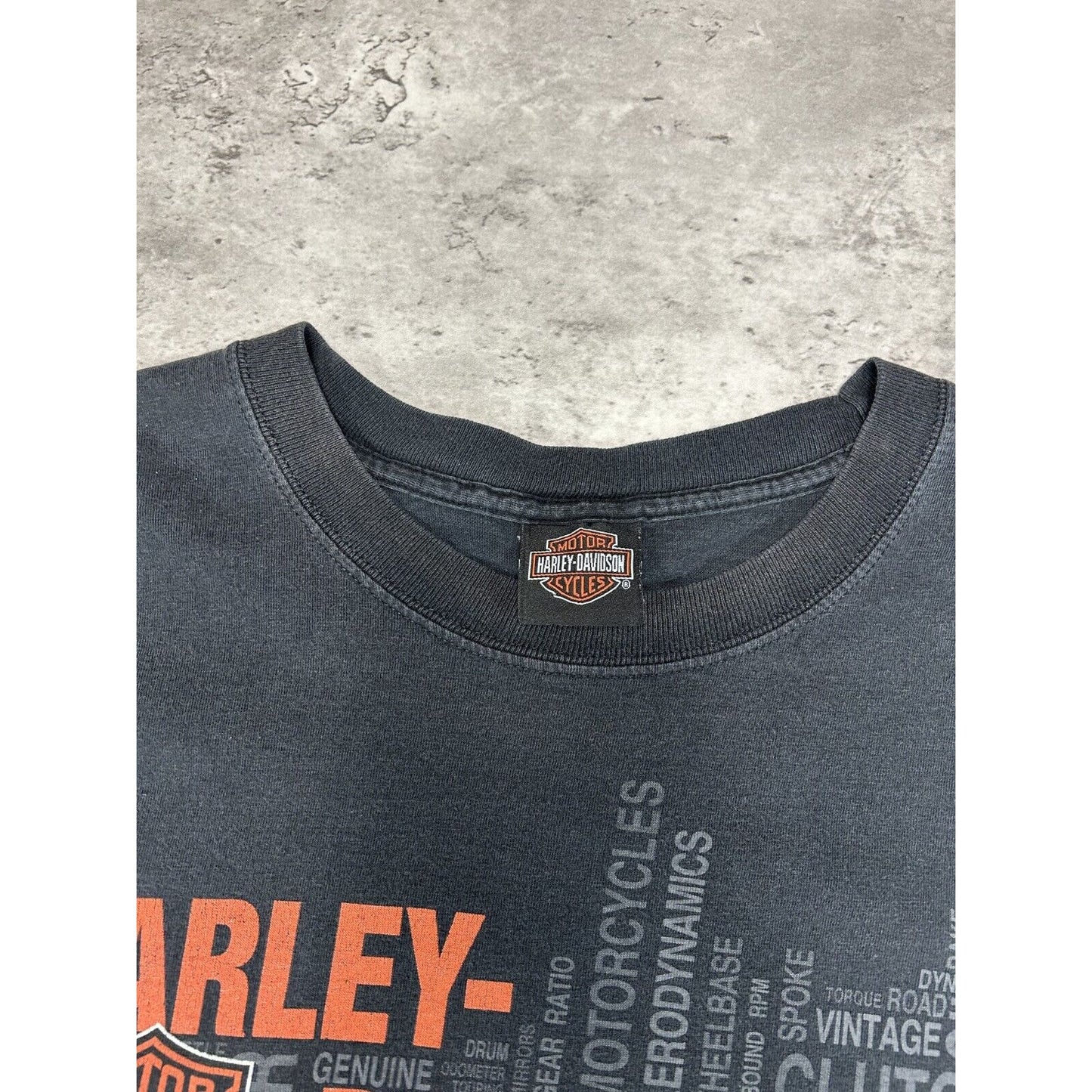 Vintage Harley Davidson Motorcycles Graphic Spell Out T-Shirt Size XXL Black