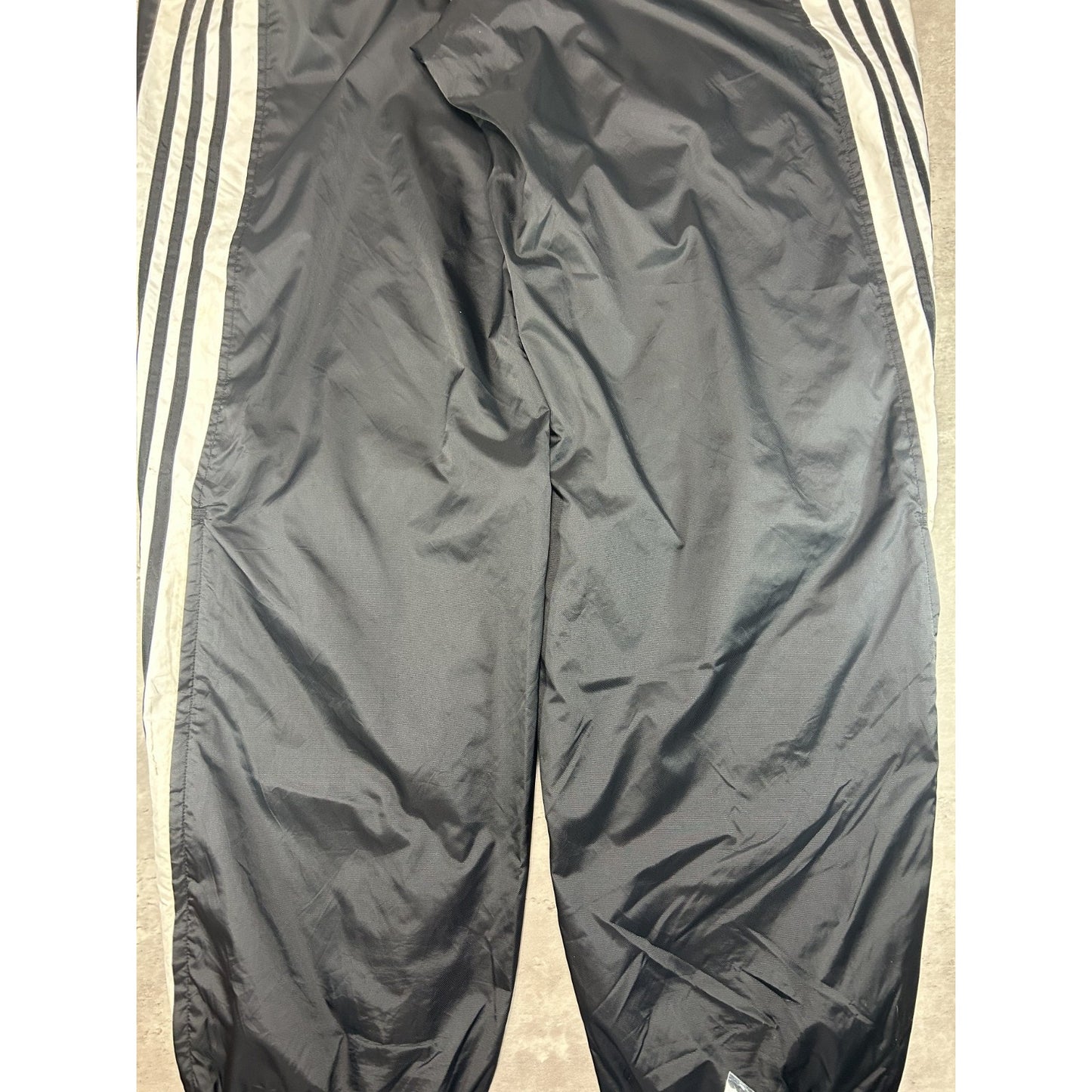 Vintage 2000s Adidas Embroidered Logo Nylon Track Pants Size 3XL Black