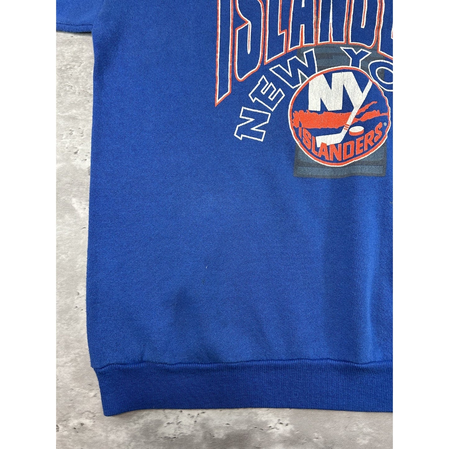 Vintage 1993 New York Islander NHL Graphic Spellout Hockey Sweatshirt Sz Medium
