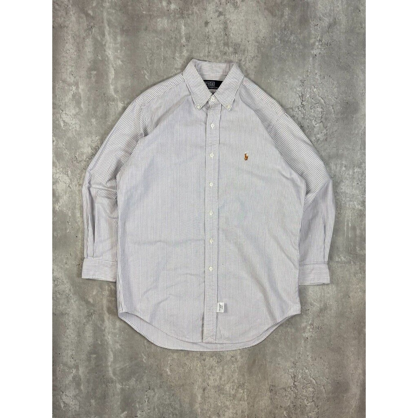 Vintage Polo Ralph Lauren Embroidered Pony Long Sleeve Button Up Shirt Size XL
