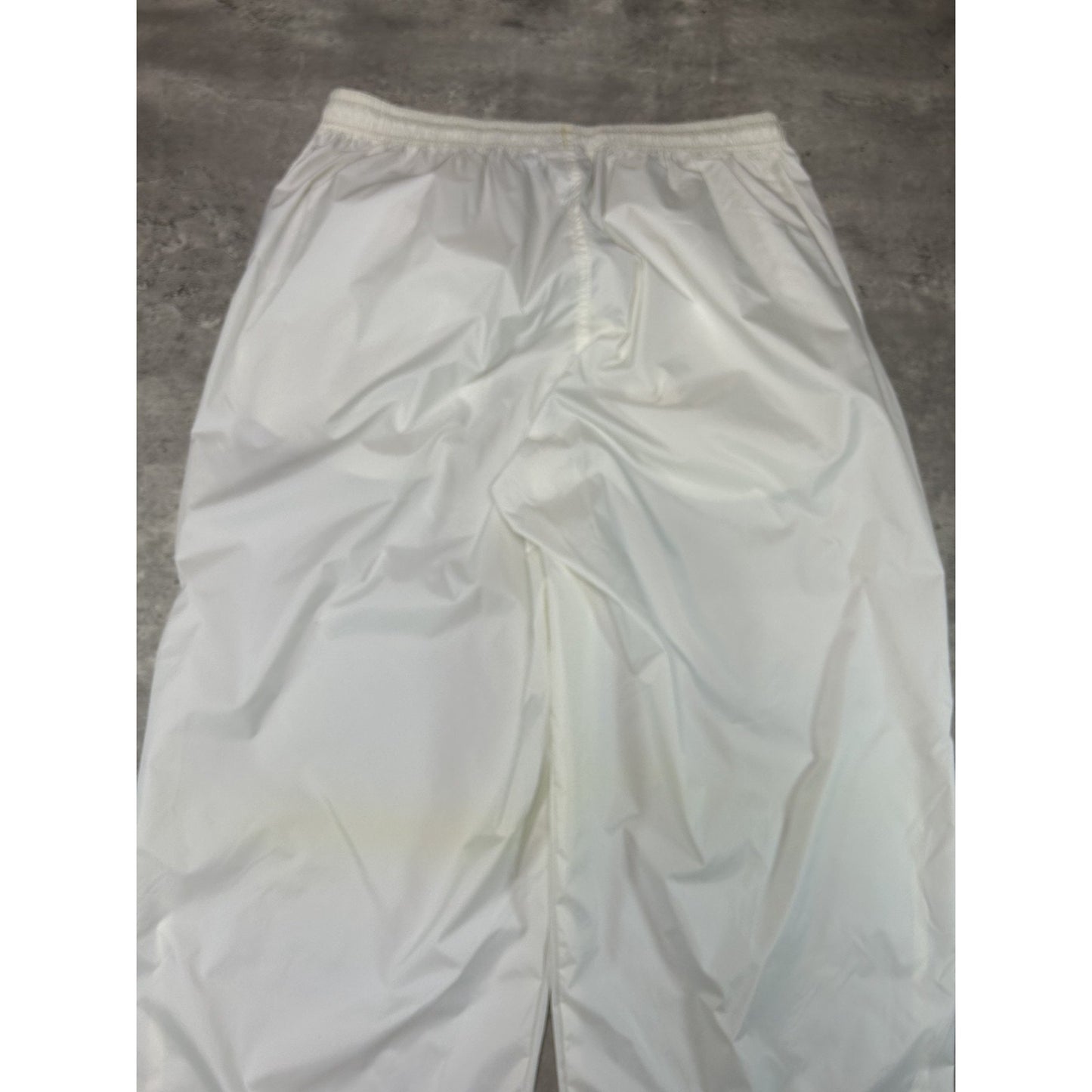Vintage 90s Nike Embroidered Swoosh Nylon Track Pants Size Large White
