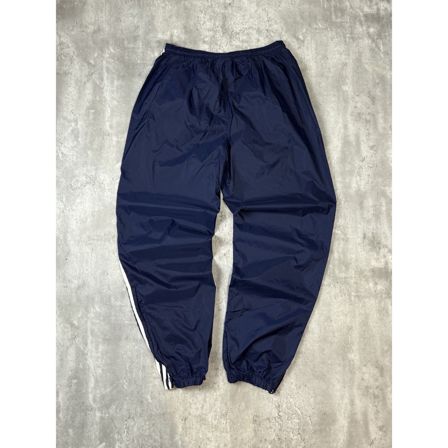 Vintage 90s Adidas Embroidered Logo Three Stripe Nylon Track Pants Size XL