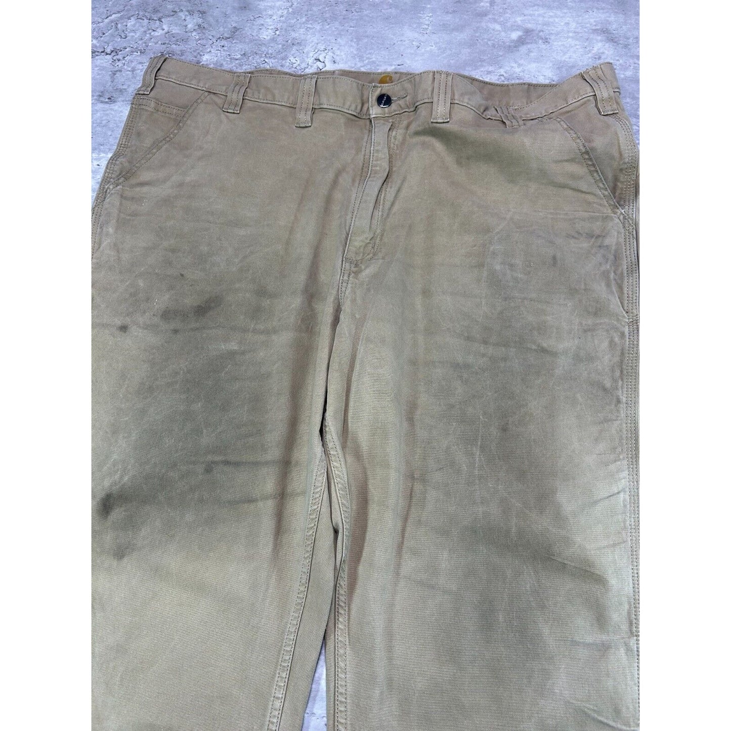 Carhartt Relaxed Fit Canvas Workwear Five Pocket Pants Size 43 Beige