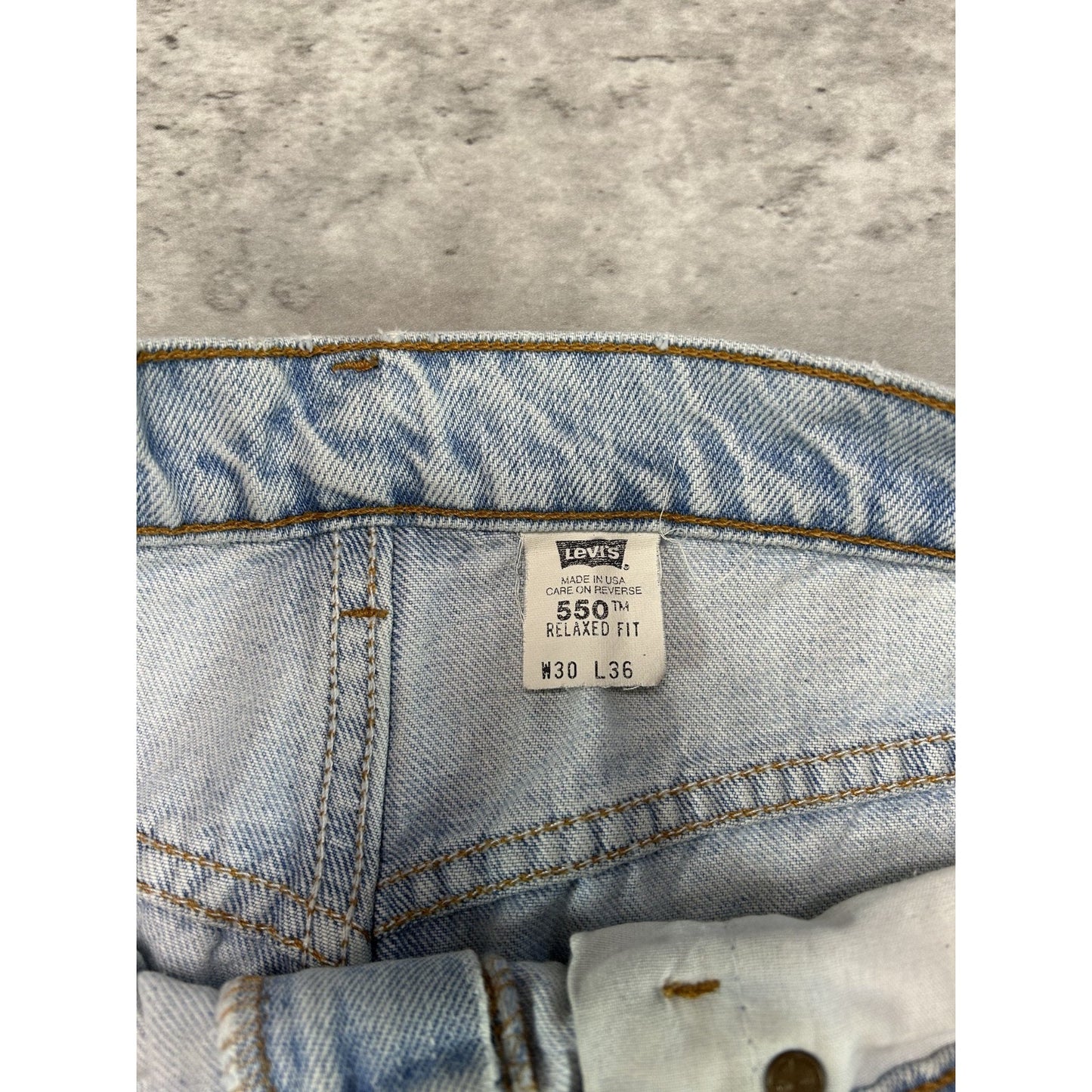 Vintage 90s Levis 550 Red Tab Light Wash Denim Pants Size 30 Blue