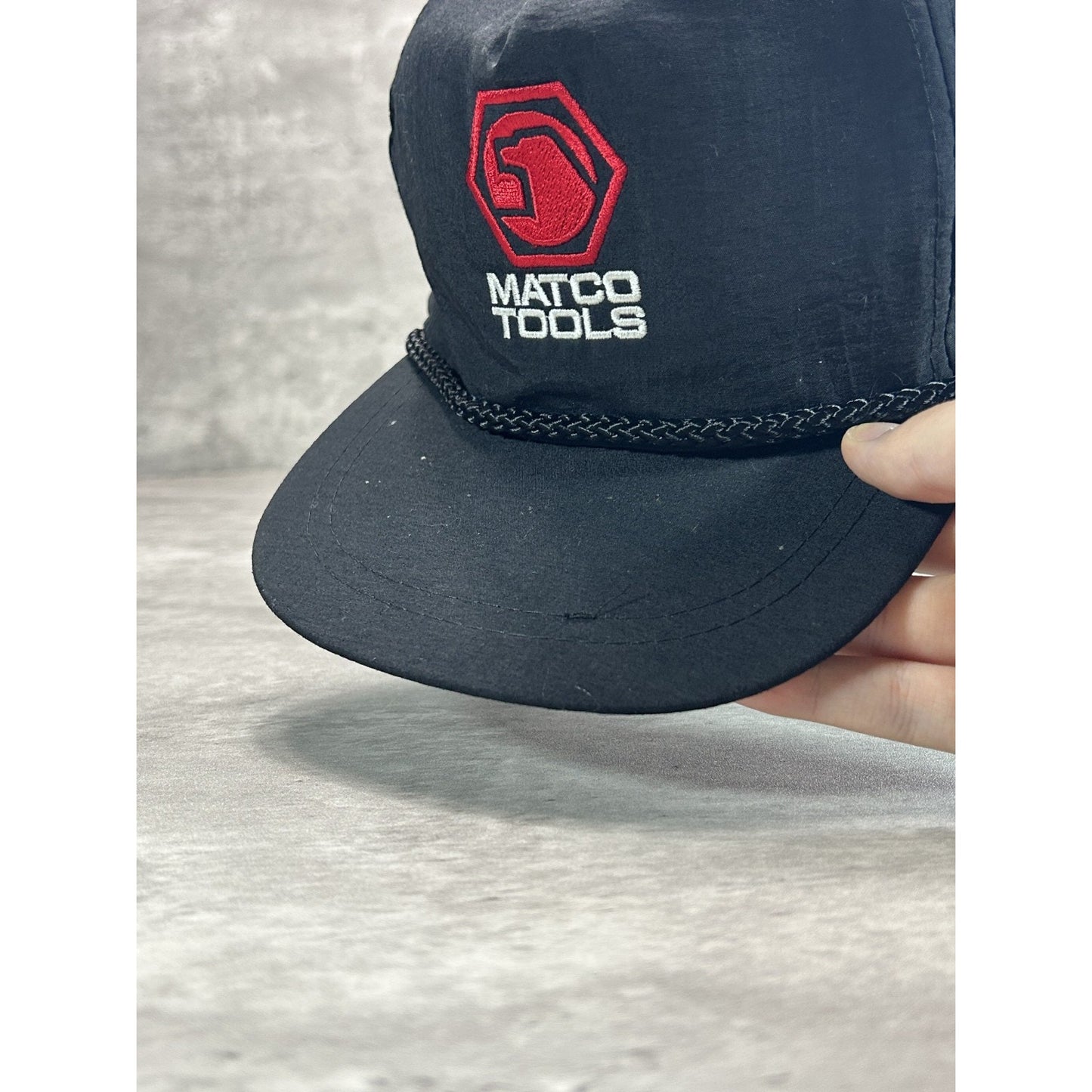 Vintage 90s Matco Tools Embroidered Spellout Logo Strapback Hat OSFA