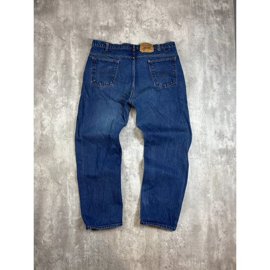 Vintage 90s Levis 505 Orange Tab Dark Wash Denim Pants Size 41 Black