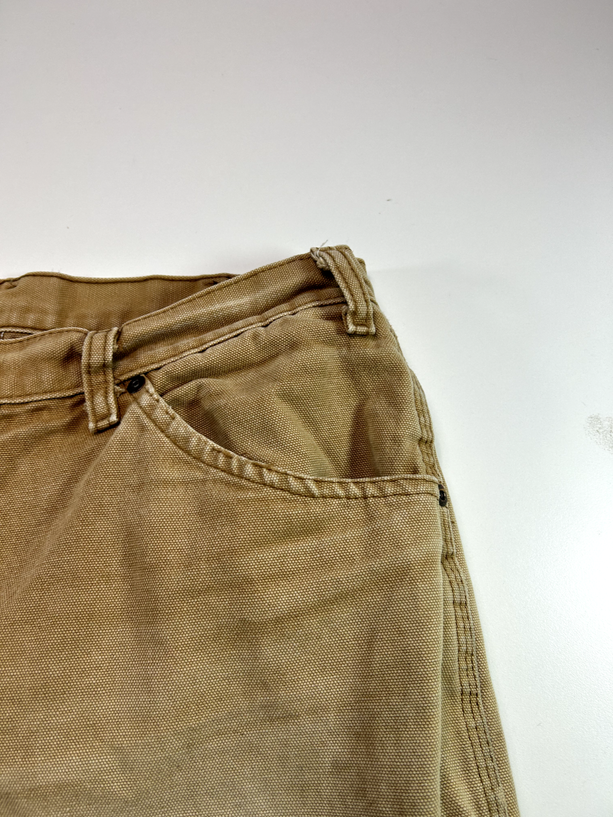 Vintage Dickies Canvas Work Wear Carpenter Pants Size 32W Beige