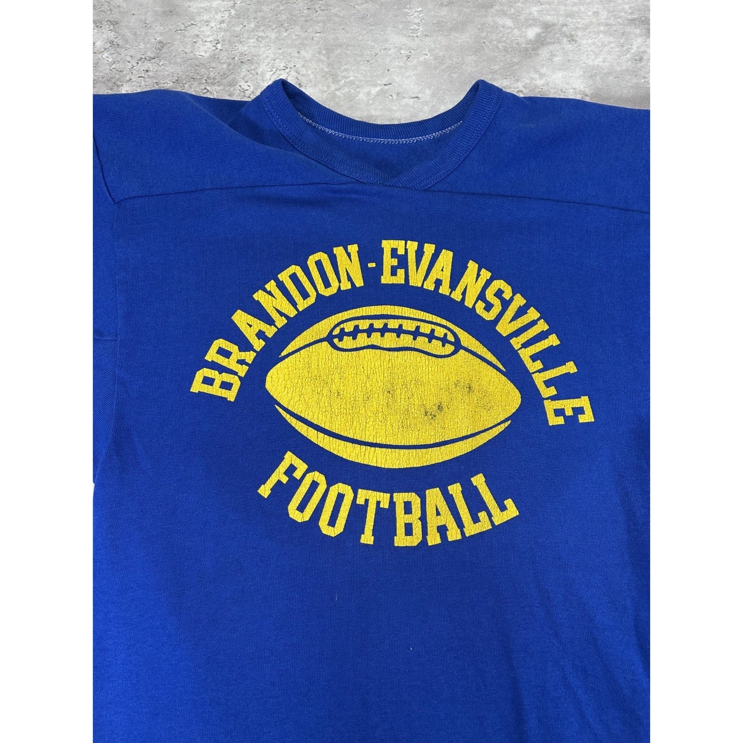 Vintage 1970s #32 Brandon Evansville Football Russell Athletic Jersey Sz Medium