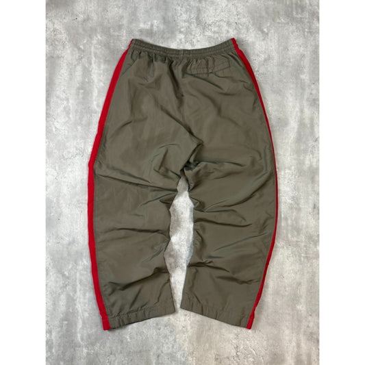 Vintage 2000s Nike Graphic Logo Two Tone Nylon Track Pants Size XL