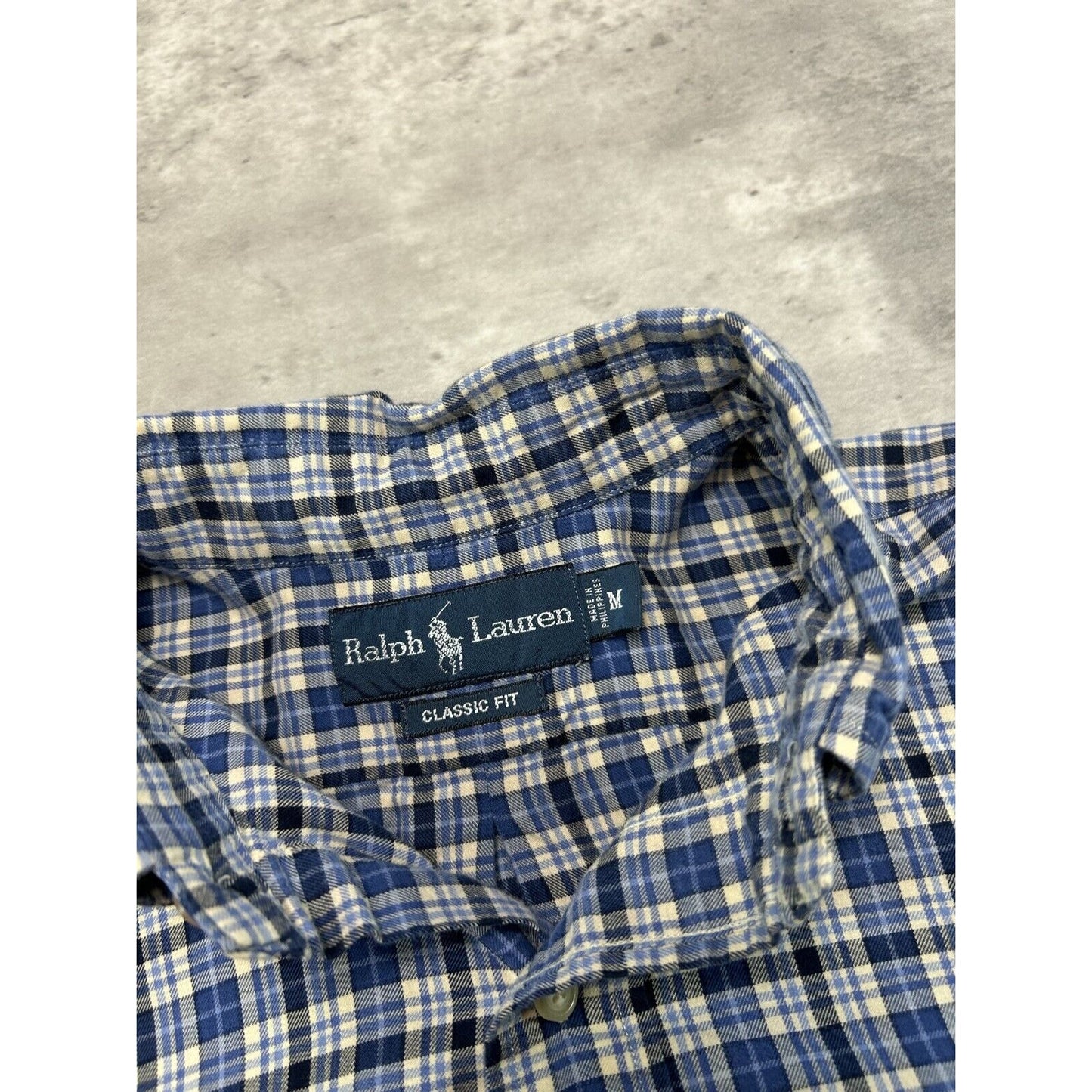Vintage Polo Ralph Lauren Embroidered Pony Long Sleeve Button Up Shirt Size Medium