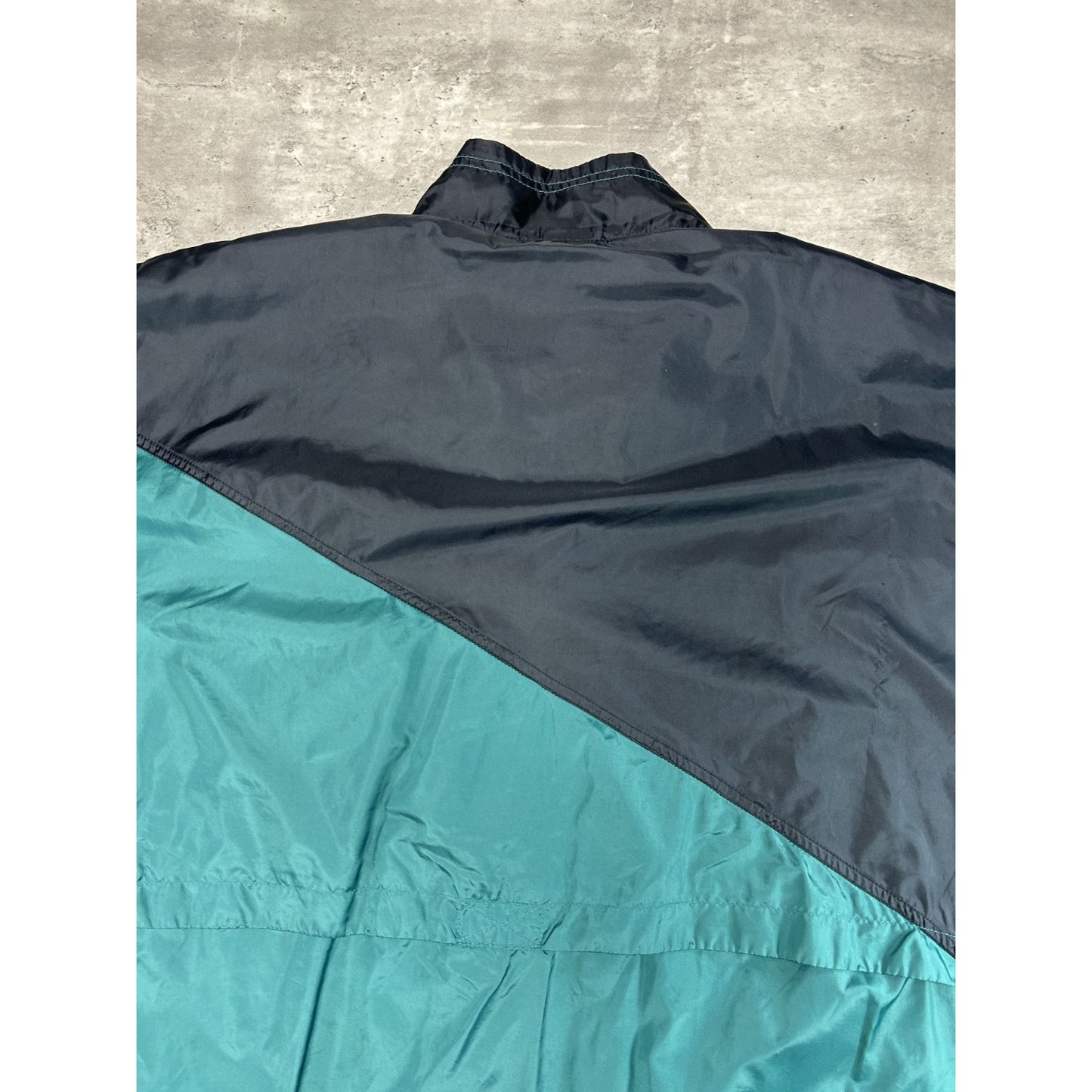 Vintage 90s Nike Embroidered 3D Swoosh Nylon Windbreaker Jacket Size 2XL