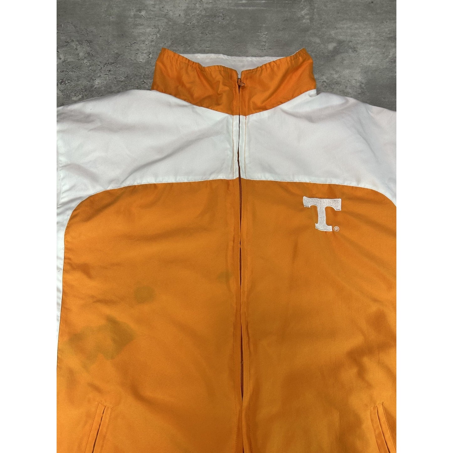 Tennessee Volunteers NCAA Embroidered Logo Windbreaker Jacket Size Large