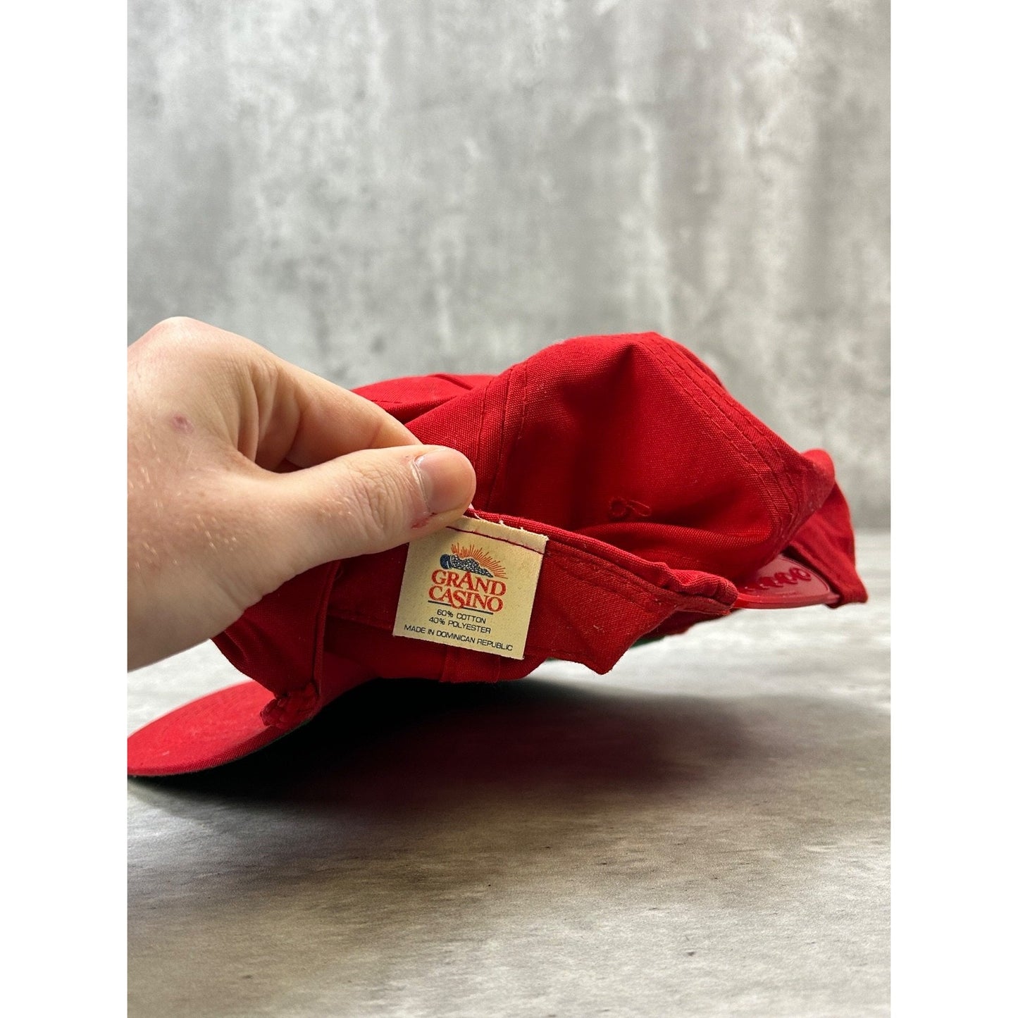 Vintage 90s Grand Casino Hinckley Embroidered Spellout Snapback Hat OSFA