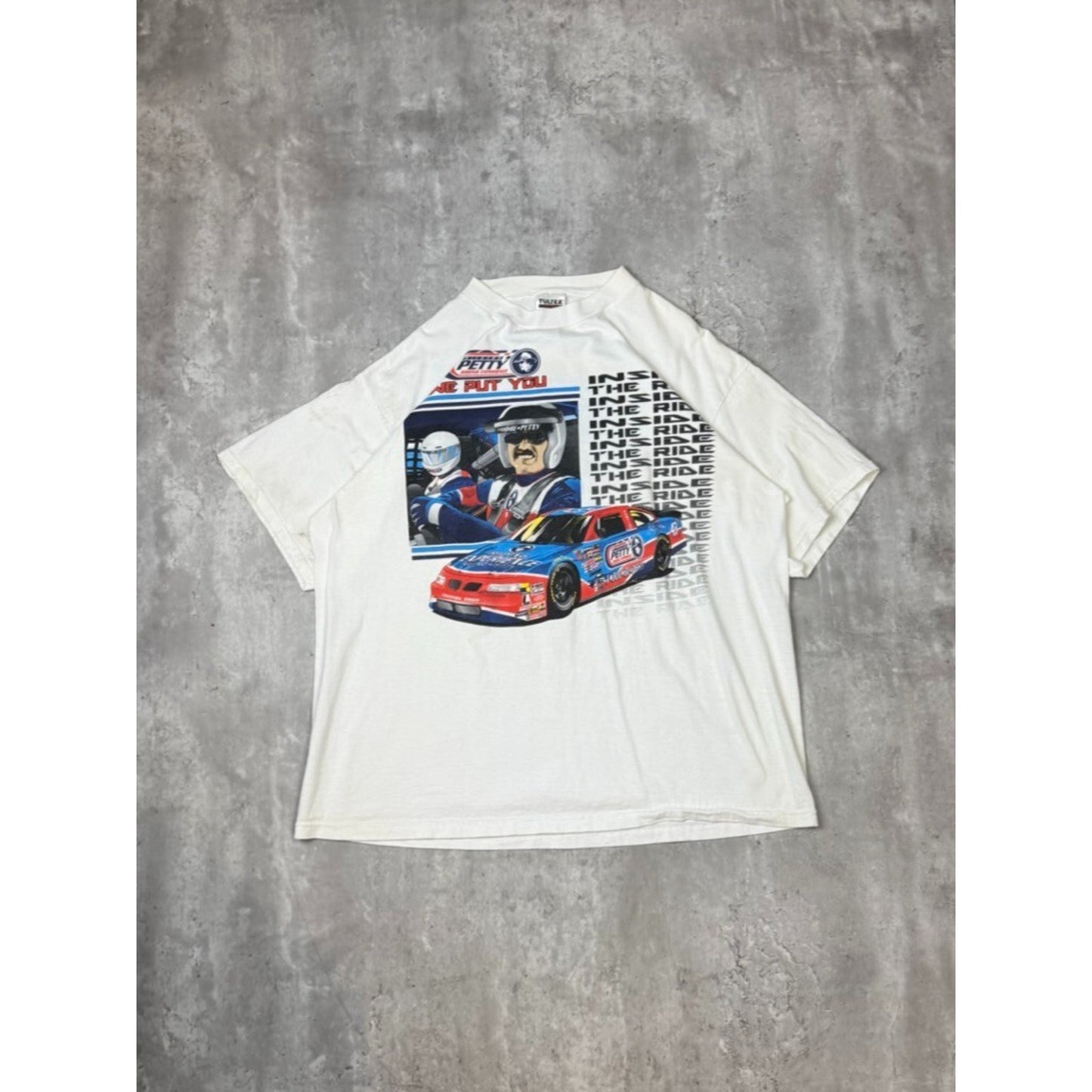 Vintage 90s Richard Petty STP Racing Inside The Ride Nascar T-Shirt Size 2XL