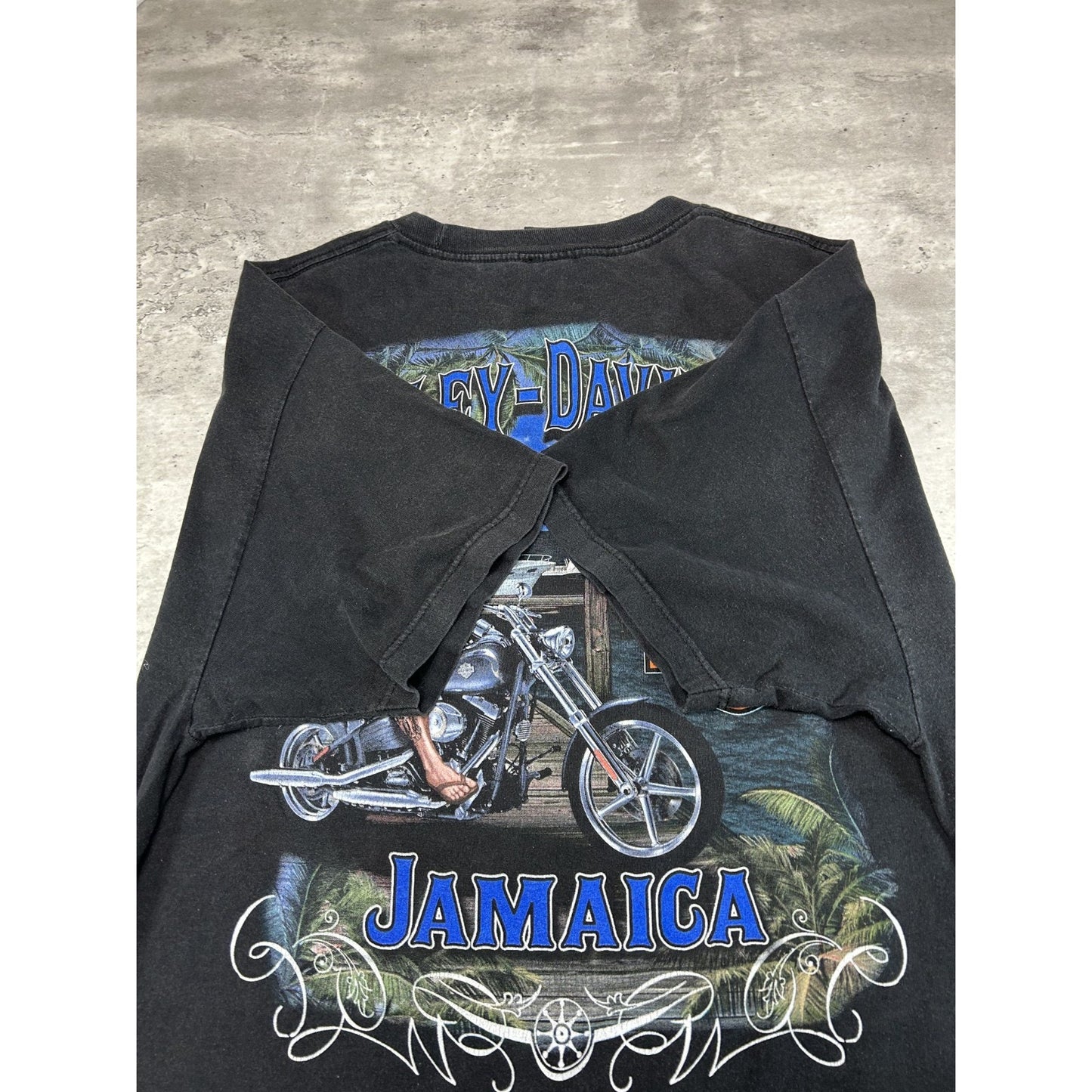 Vintage Harley Davidson Classic Logo Motorcycle Spellout Graphic T-Shirt Sz 2XL