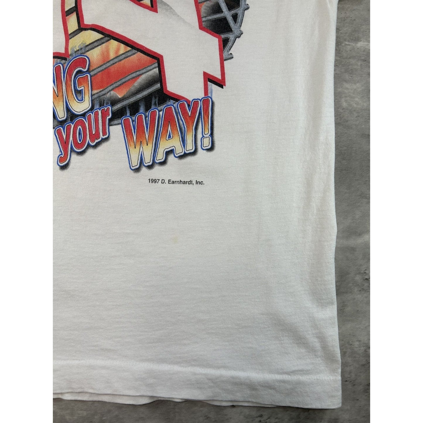 Vintage 1997 Steve Park #14 Nascar The Heat Is On Burger King T-Shirt Size Large
