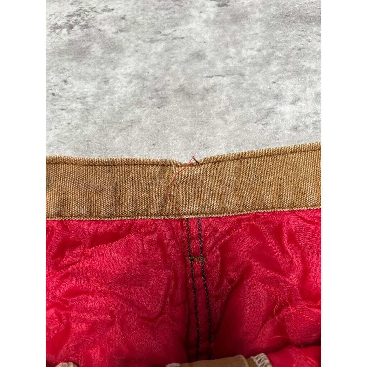 Vintage Dickies Quilted Lined Canvas Workwear Pants Size 31 Beige