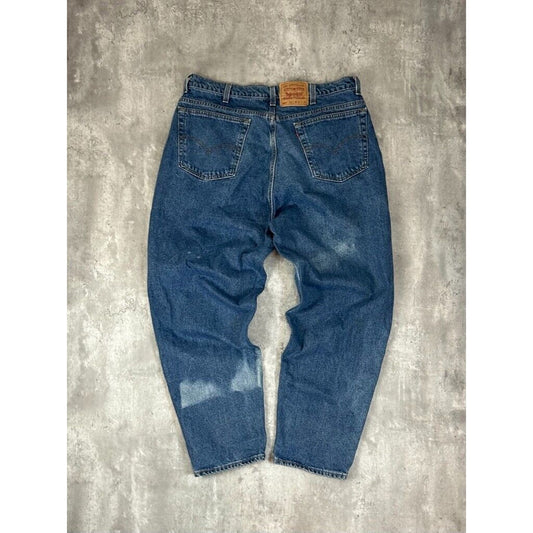 Vintage 90s Levis 560 Red Tab Loose Fit Tapered Leg Dark Wash Denim Pants Size 41