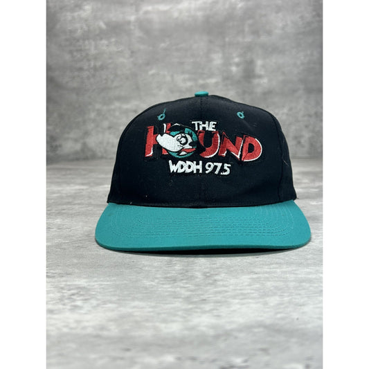 Vintage 90s The Hound WDDH 97.5 Embroidered Radio Promo Snapback Hat OSFA