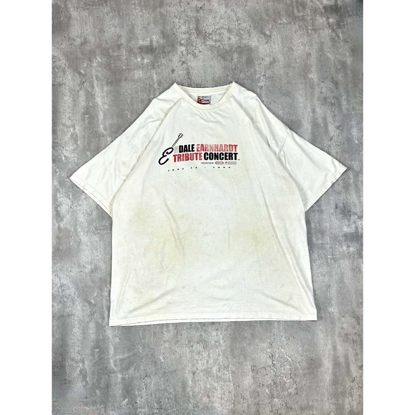 Vintage 2003 #8 Dale Earnhardt NASCAR Tribute Concert Graphic T-Shirt Size XXL