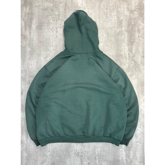 Vintage 90s Carhartt Embroidered Logo Thermal Lined Hooded Sweatshirt Size 2XL