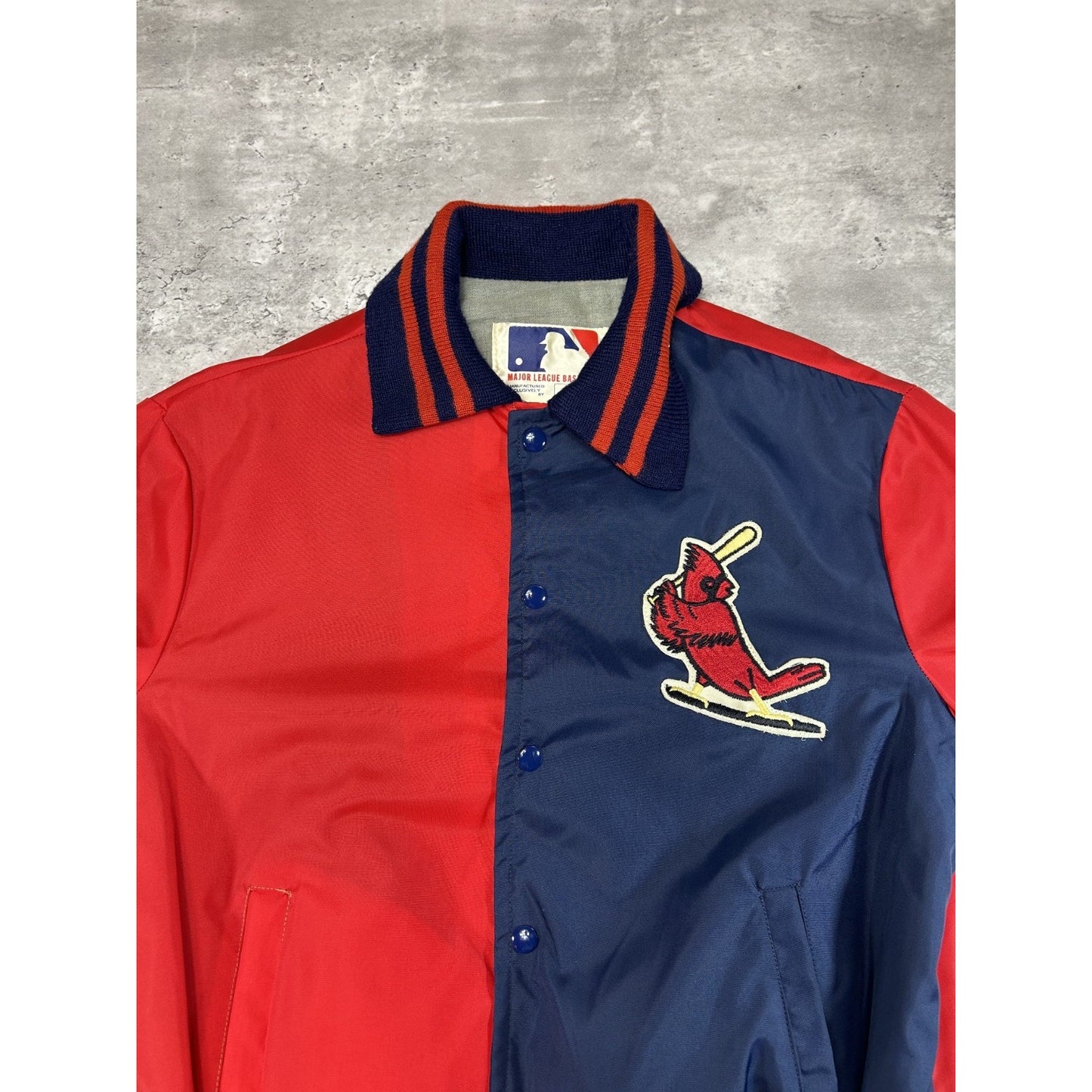 Vintage 90s St Louis Cardinals MLB Embroidered Logo Bomber Jacket Size Small