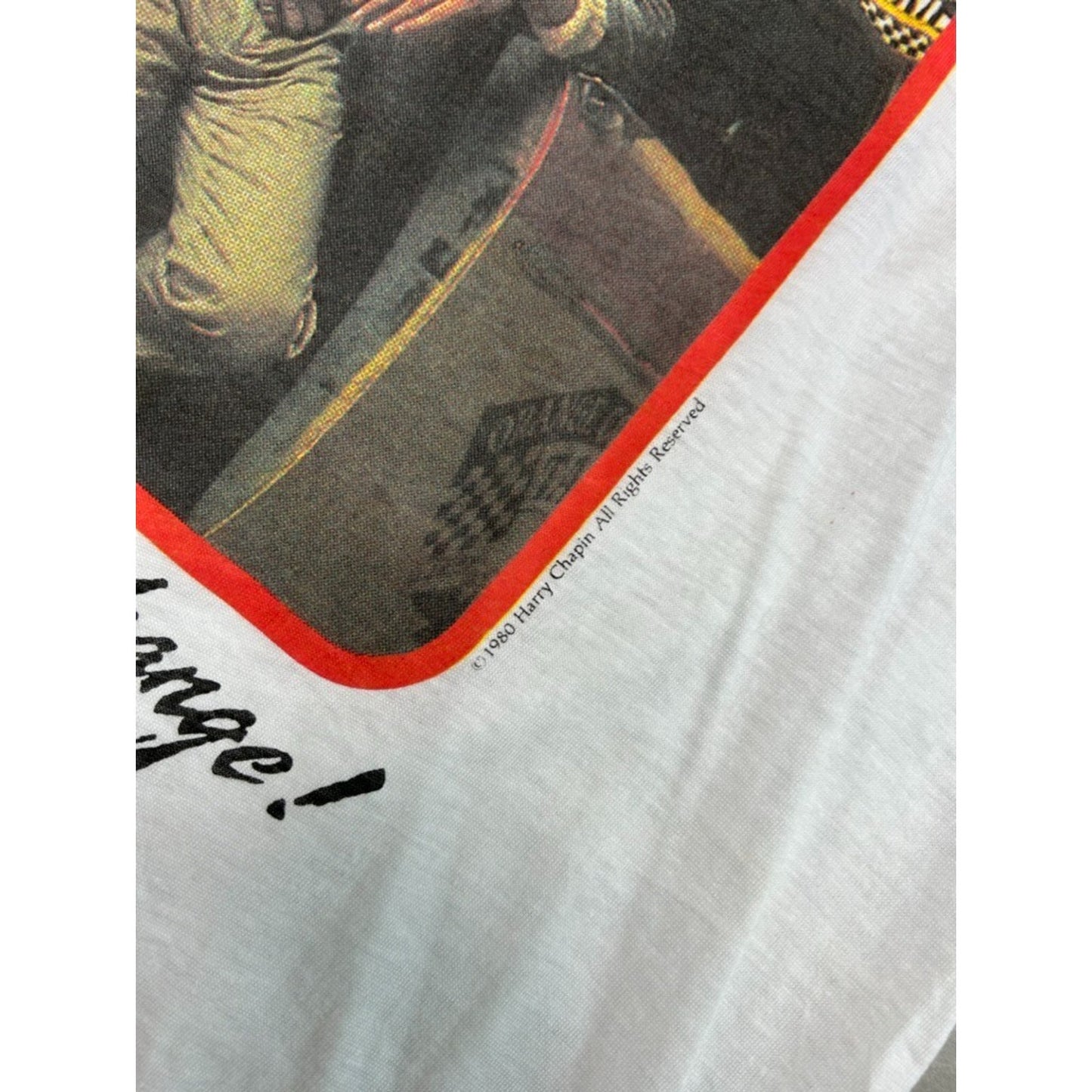 Vintage 1980s Harry Chapin World Tour Folk Music Ringer T-Shirt Size Medium