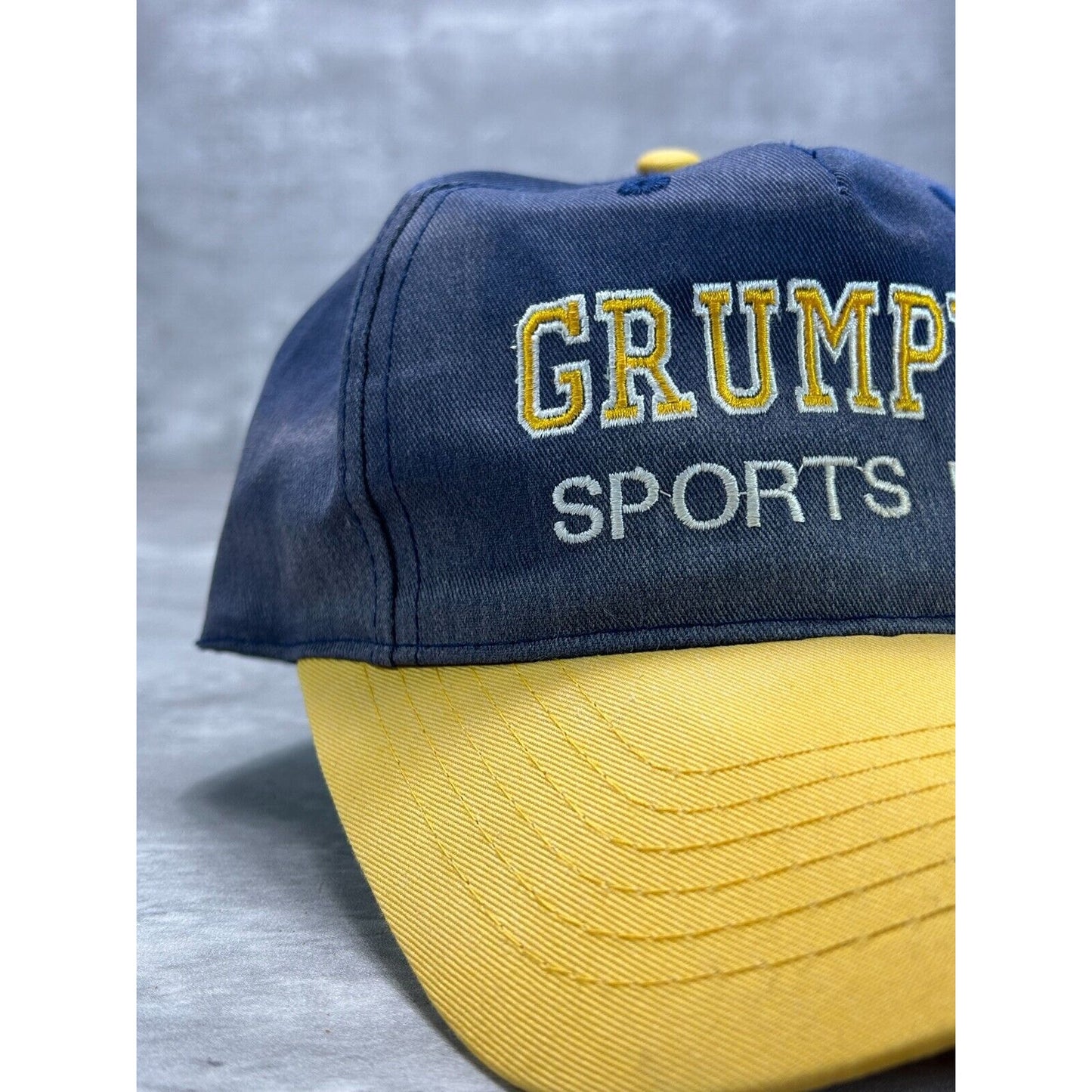 Vintage 90s Disney Grumpys Sports Bar Embroidered Spell Out Snapback Hat OSFA