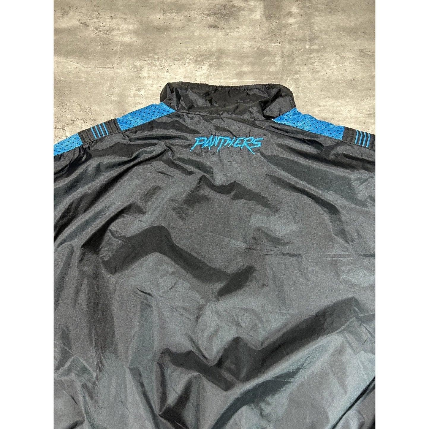 Vintage 90s Carolina Panthers NFL Pro Player Nylon Windbreaker Jacket Size XXL