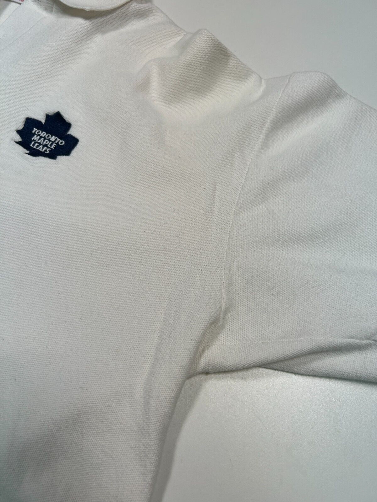 Vintage 90s Toronto Maple Leafs NHL Bulletin Athletic Polo Button Up Shirt Size XL