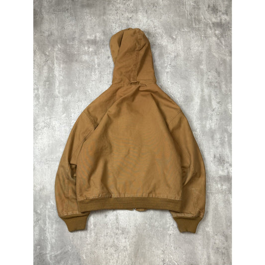 Vintage Dickies Thermal Lined Canvas Workwear Bomber Jacket Size XL Beige