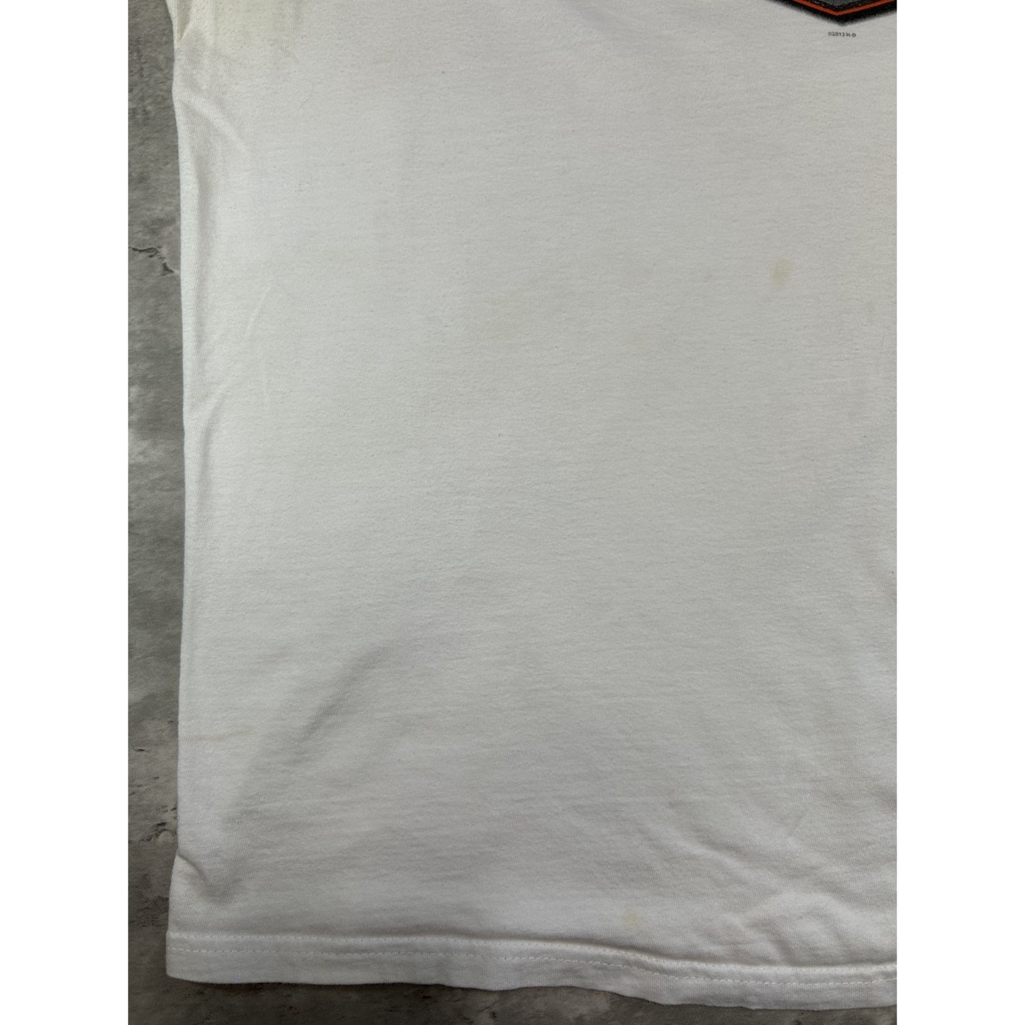 Harley Davidson Motorcycles Graphic Spellout Logo T-Shirt Size 2XL White
