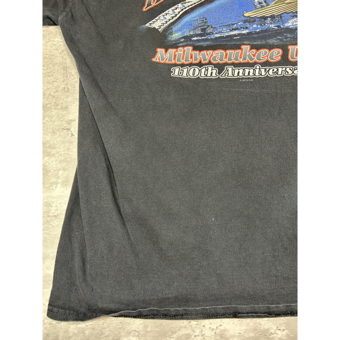 Vintage Harley Davidson Motorcycles Graphic Spell Out T-Shirt Size XXL Black