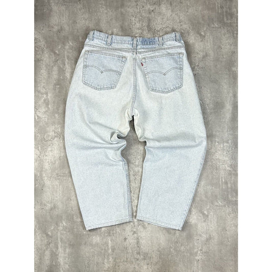 Vintage 90s Levis Red Tab Light Wash Loose Fit Denim Pants Size 38 Blue