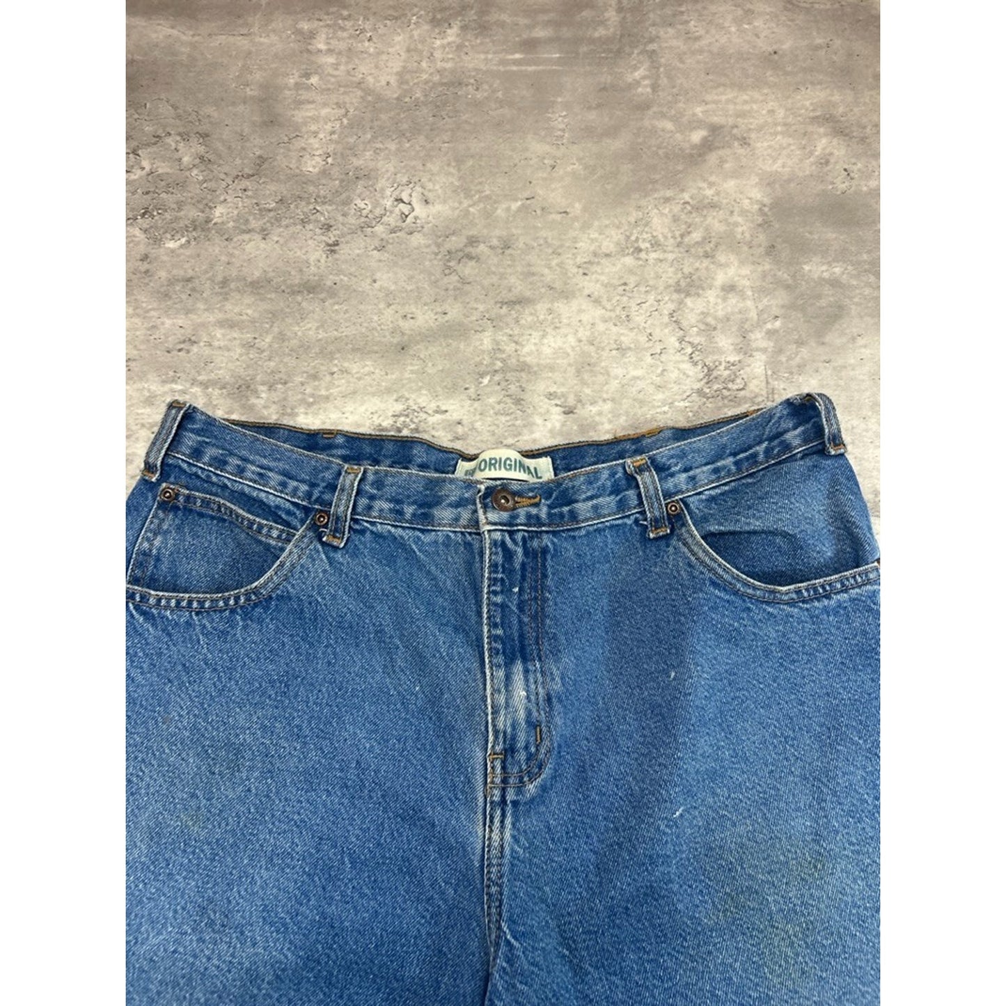 Vintage Faded Glory Original Medium Wash Denim Shorts Size 38 Blue