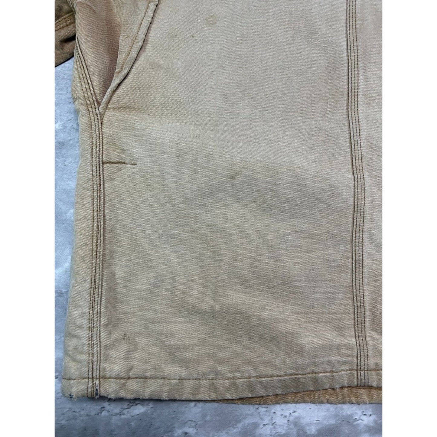 Vintage 1970s Carhartt Blanket Lined Canvas Workwear Chore Jacket Size XXL