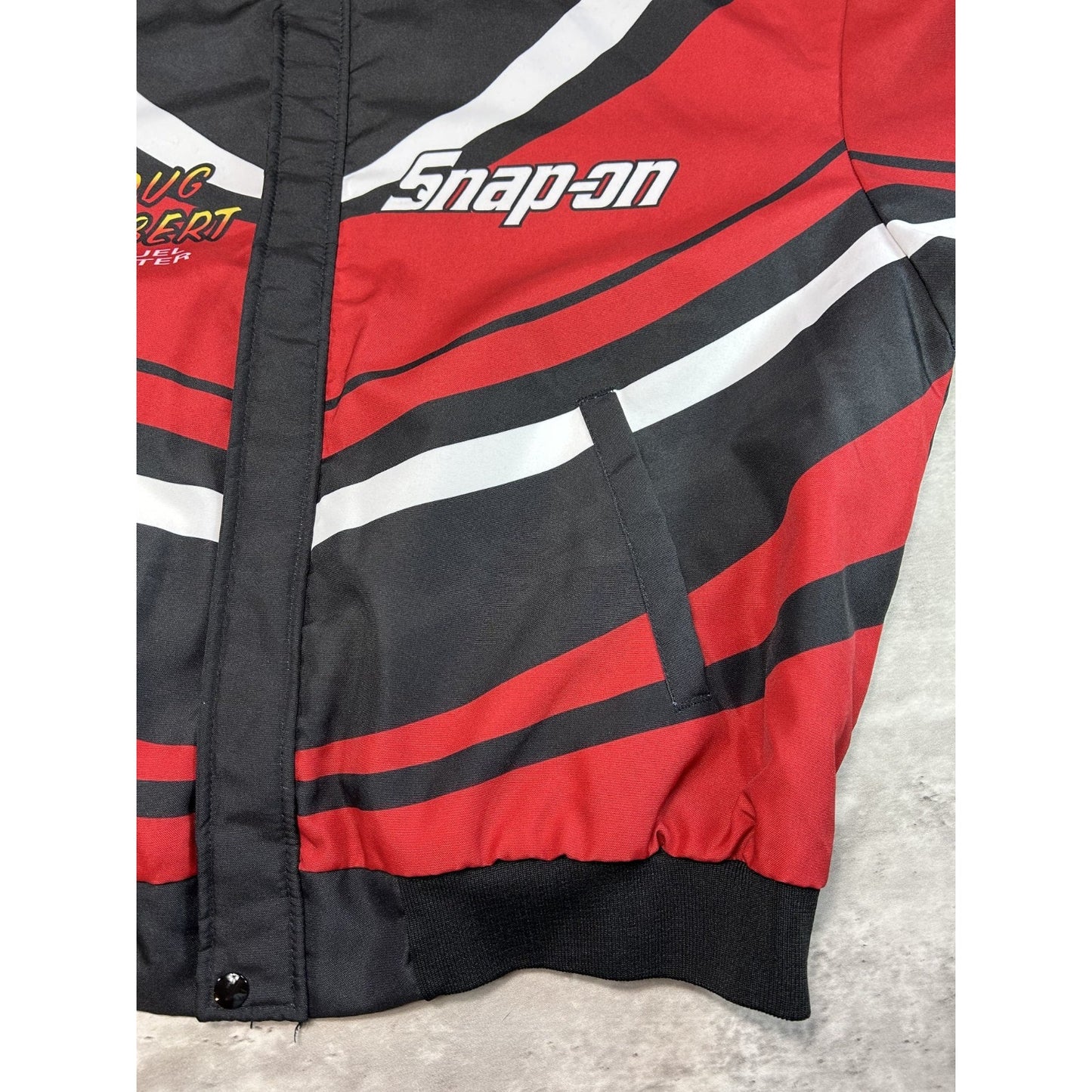 Vintage 90s Doug Herbert Snap On Racing All Over Print Full Zip Jacket Size XL