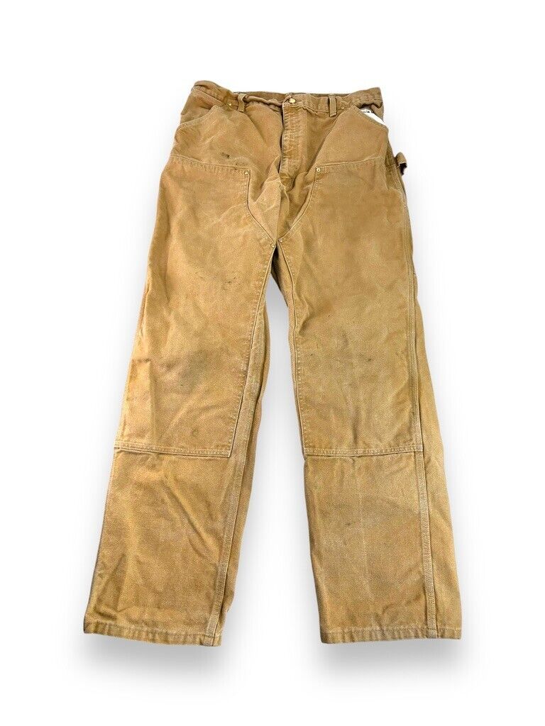 Vintage Carhartt Canvas Workwear Double Knee Carpenter Pants Size 35
