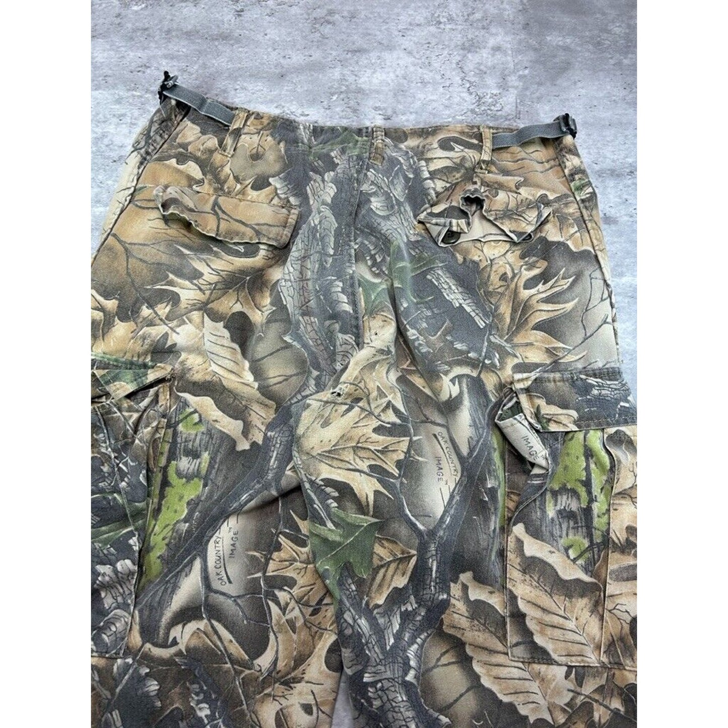 Vintage Oak Country Image Tree Camo Hunting Cargo Pants Size 36