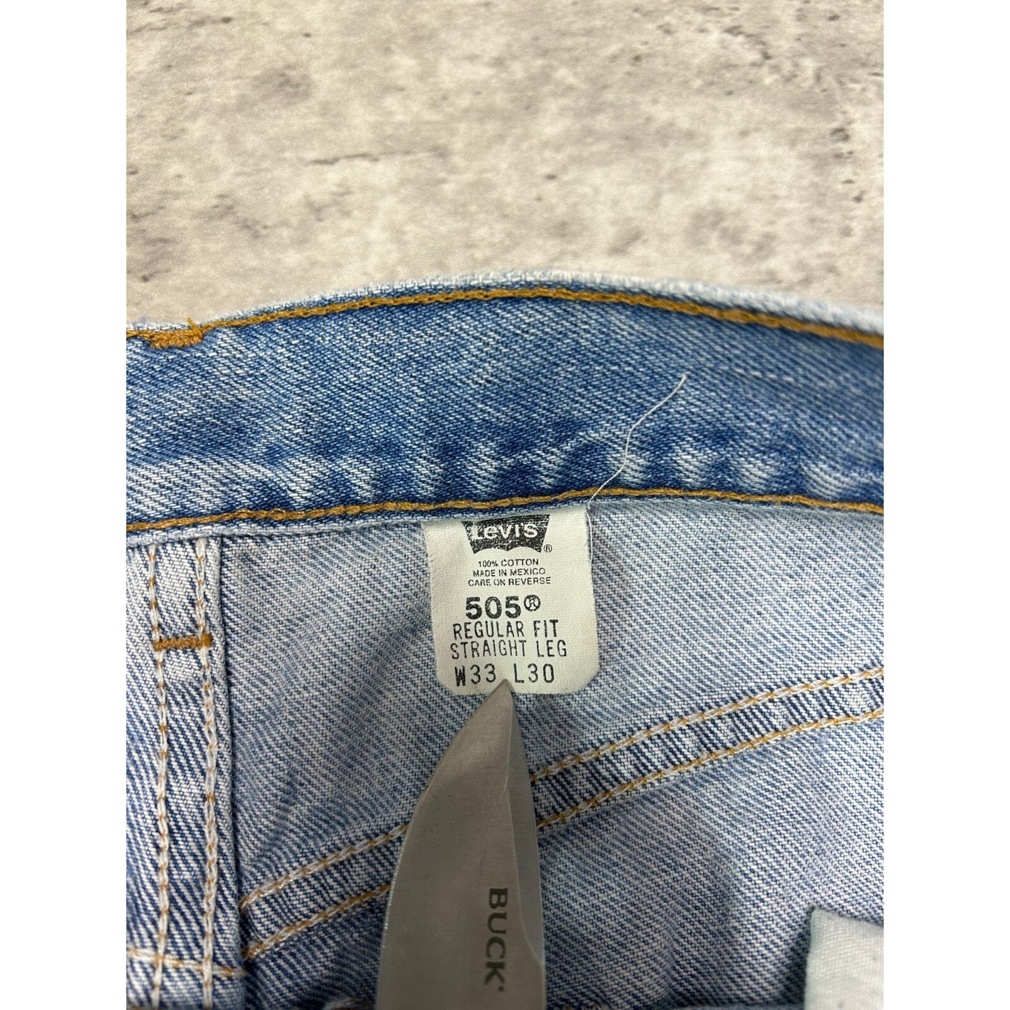 Vintage 90s Levis 505 Red Tab Straight Leg Light Wash Denim Pants Size 31