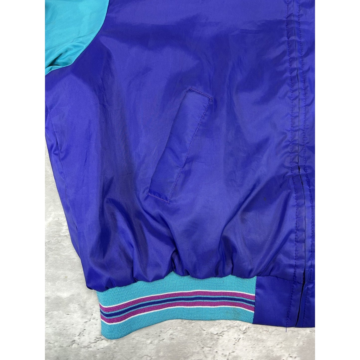 Vintage 1980s McDonalds Embroidered Logo Nylon Bomber Jacket Size XL