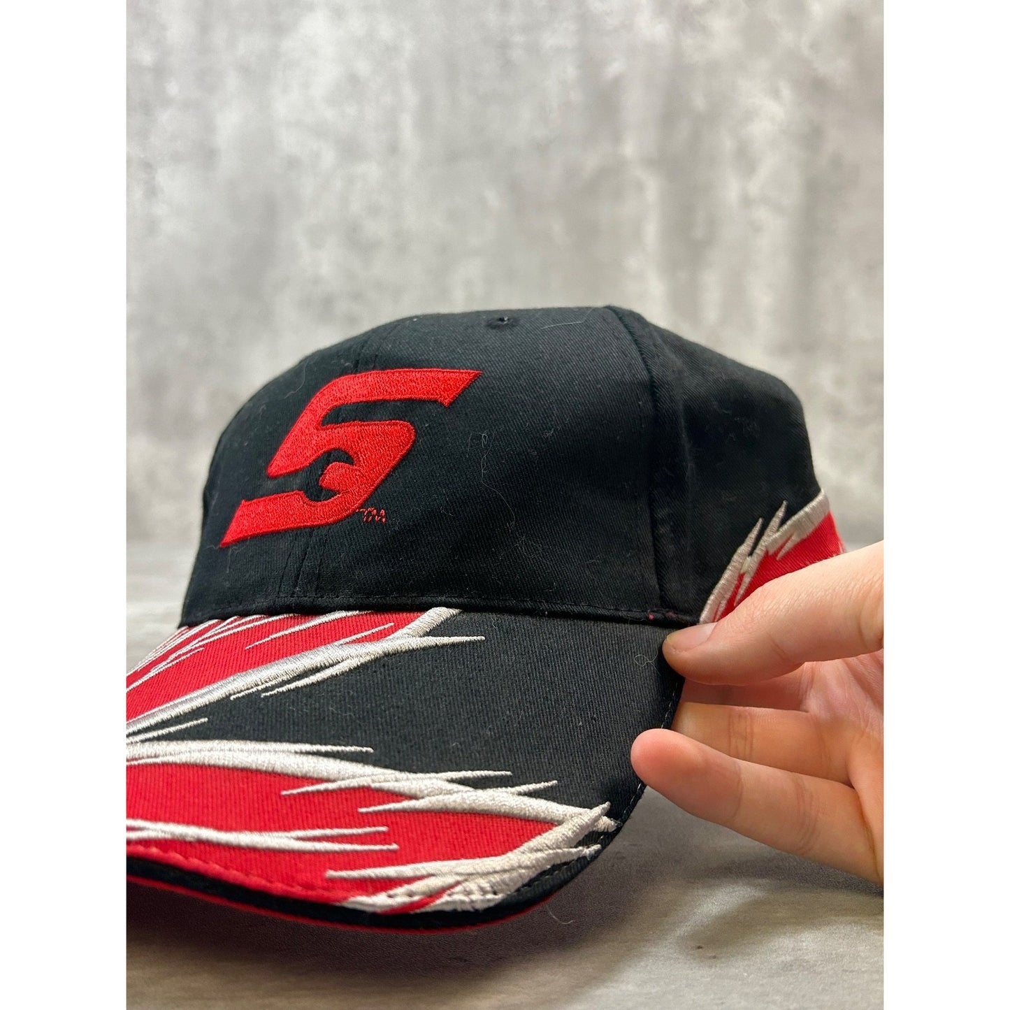 Vintage Snap-On Racing Embroidered Logo Abstract Strapback Hat OSFA