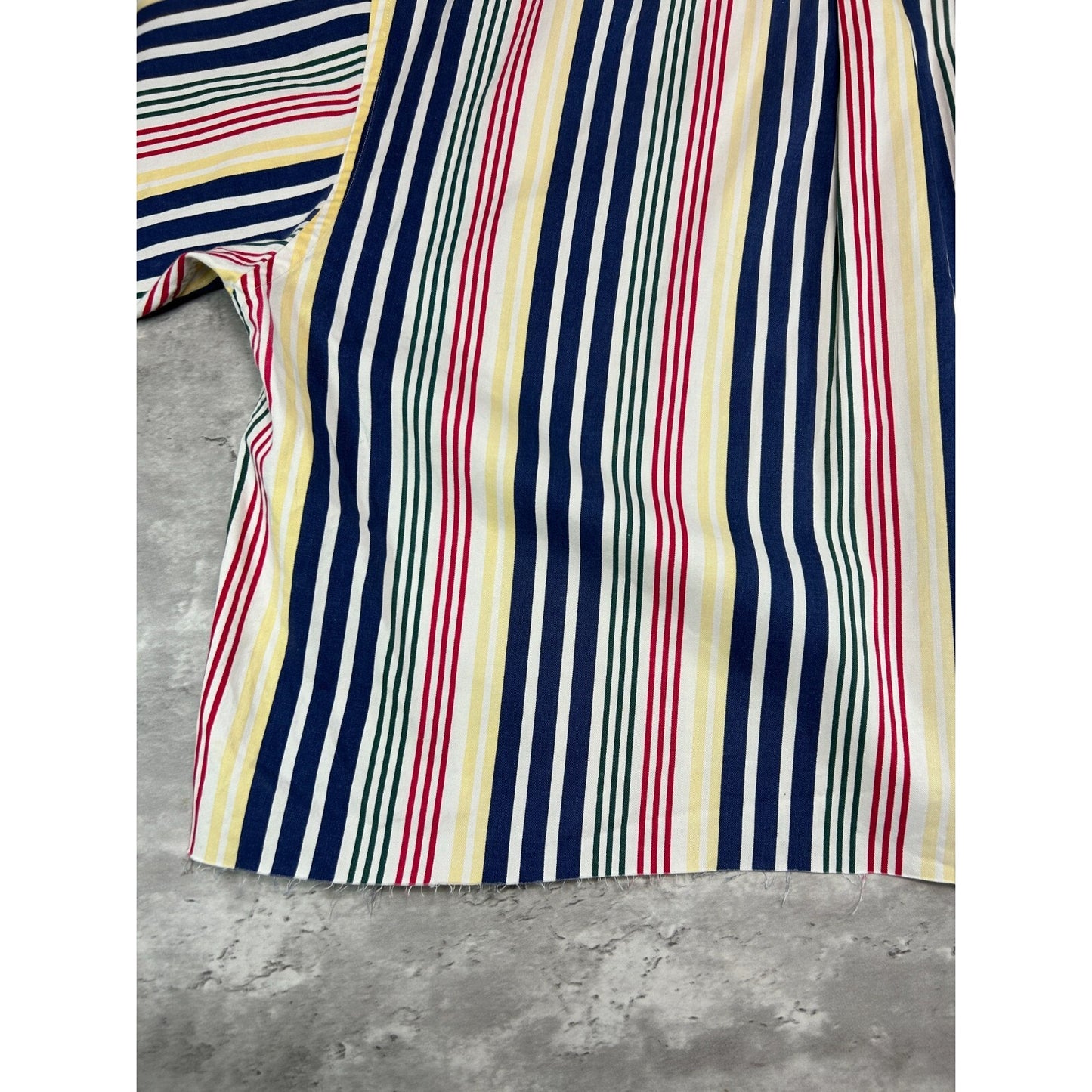 Vintage 90s Tommy Hilfiger Striped Cropped Button Up Shirt Size XL