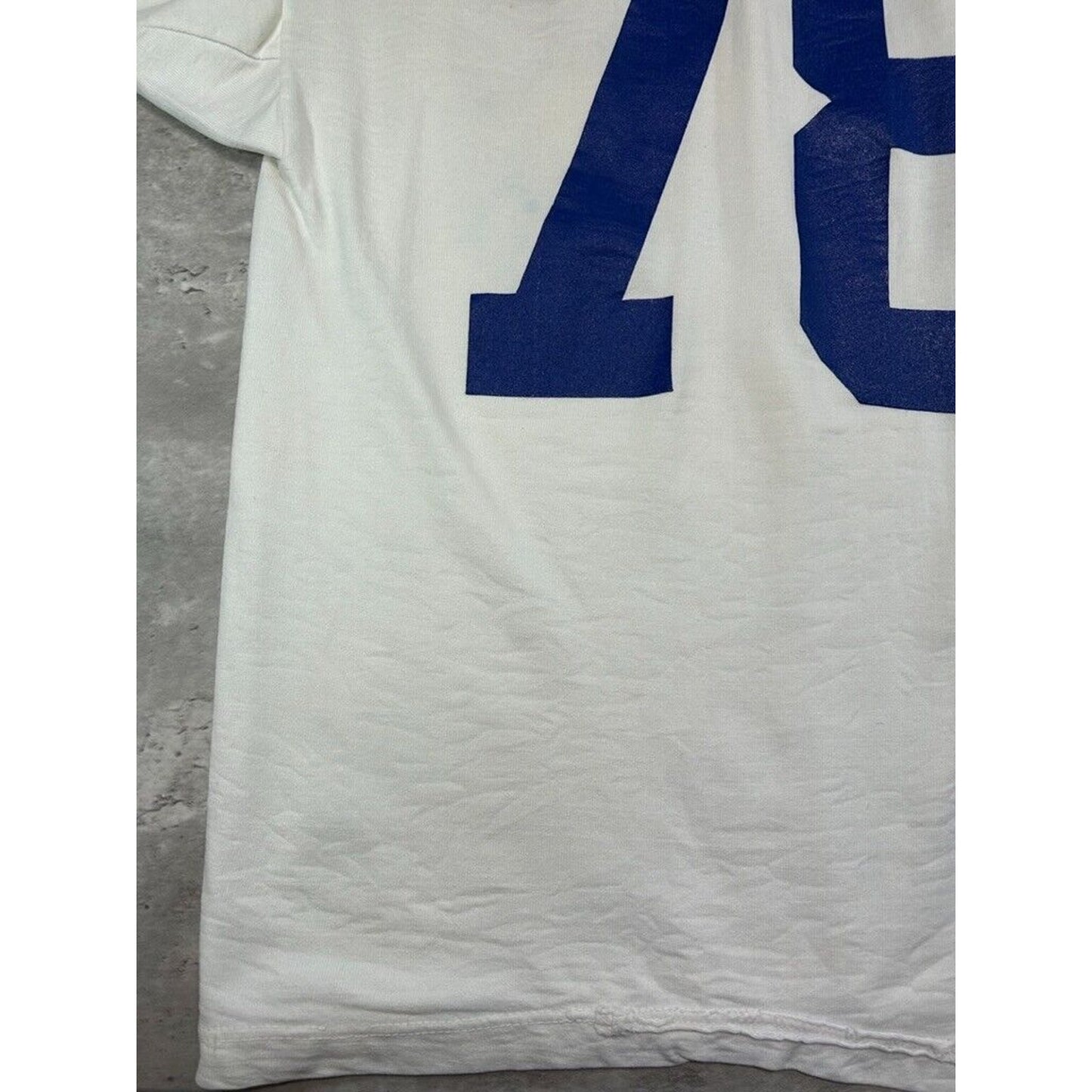 Vintage 1950s/1960s #78 Two Tone Football Jersey T-Shirt Size XL White/Blue